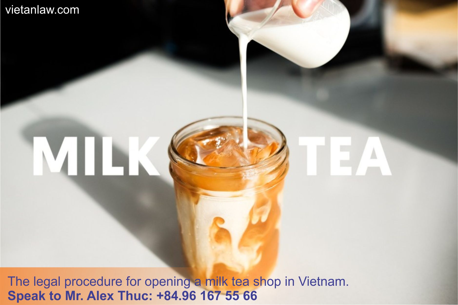 The legal procedure for opening a milk tea shop in Vietnam.