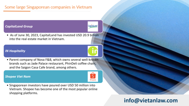 Some large Singaporean companies in Vietnam