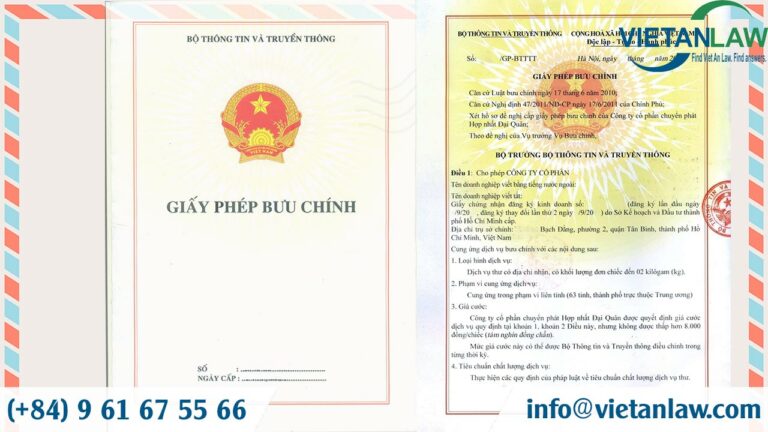 Issue intercity postal license in Vietnam