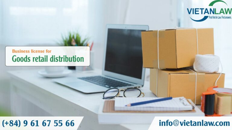 Business license for goods retail distribution
