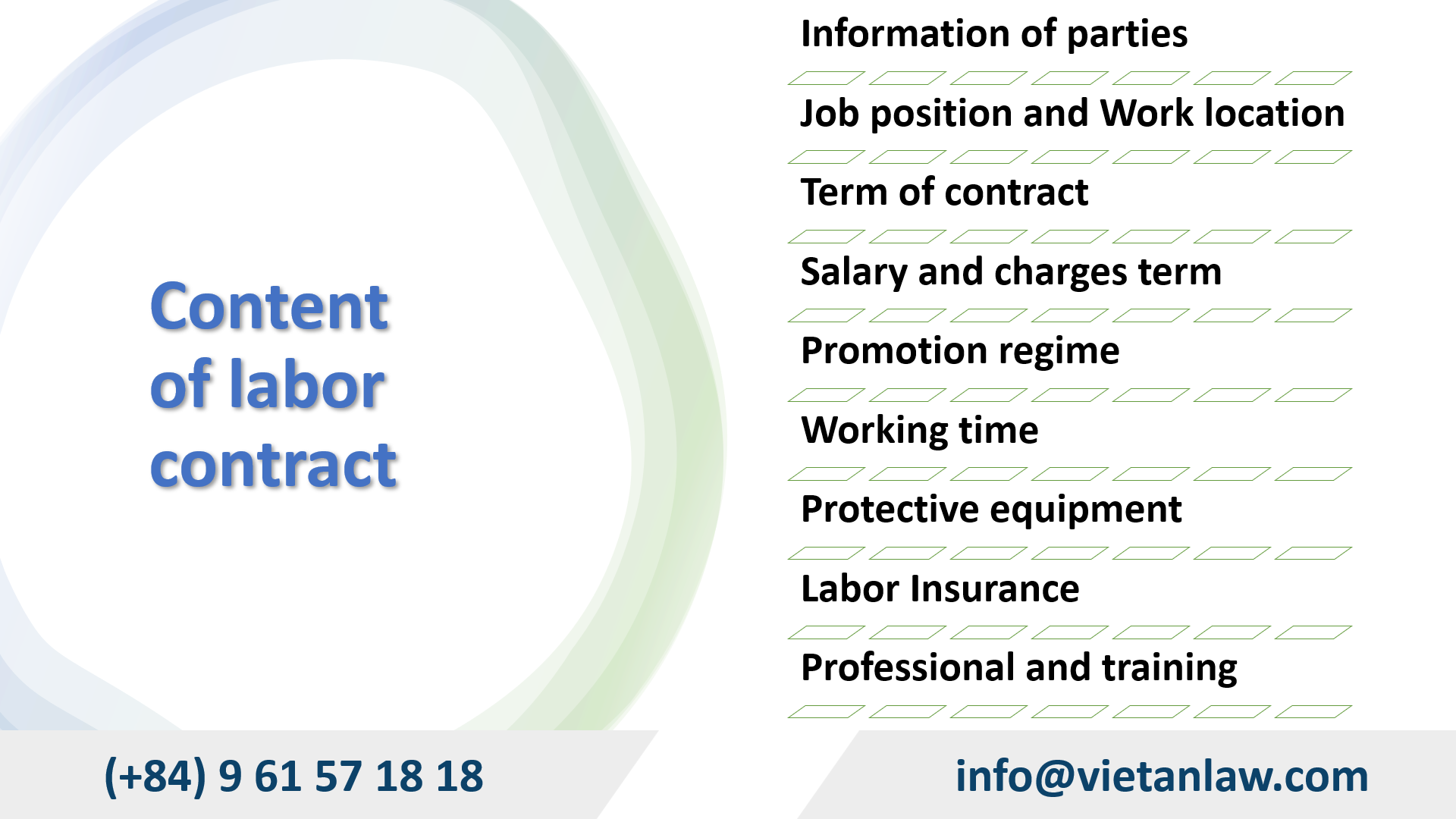 Content of labor contract in Vietnam