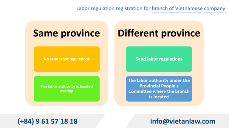 Labor regulation registration for branch of Vietnamese company