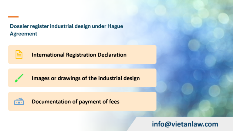 Dossier register industrial design under Hague Agreement 