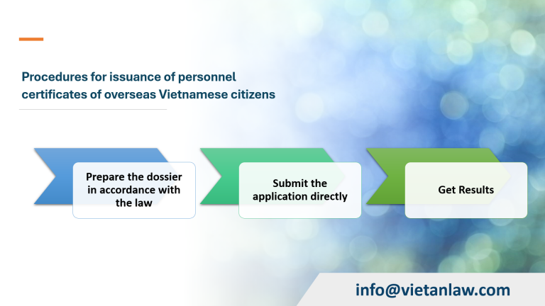 Procedures for issuance of personnel certificates of overseas Vietnamese citizens