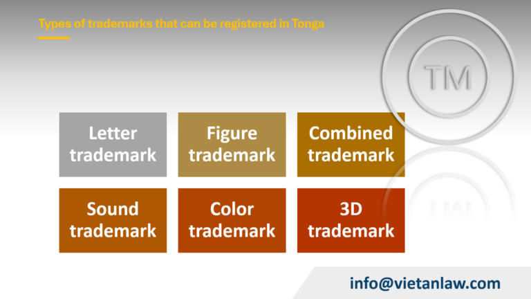 Types of trademarks that can be registered in Tonga