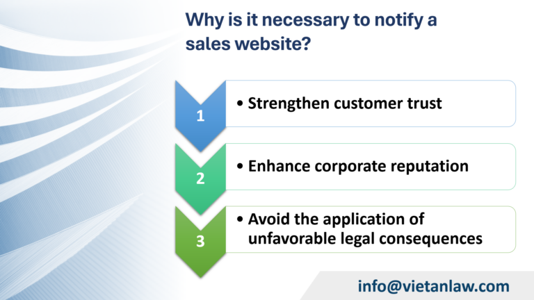 necessary to notify a sales website