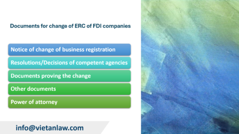 Notes when changing the ERC of FDI companies