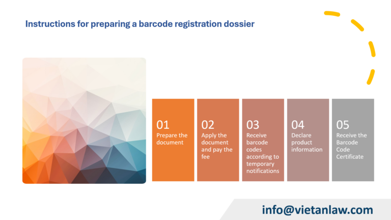 Instructions for preparing a barcode registration dossier