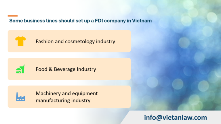 Some business lines should set up a FDI company in Vietnam