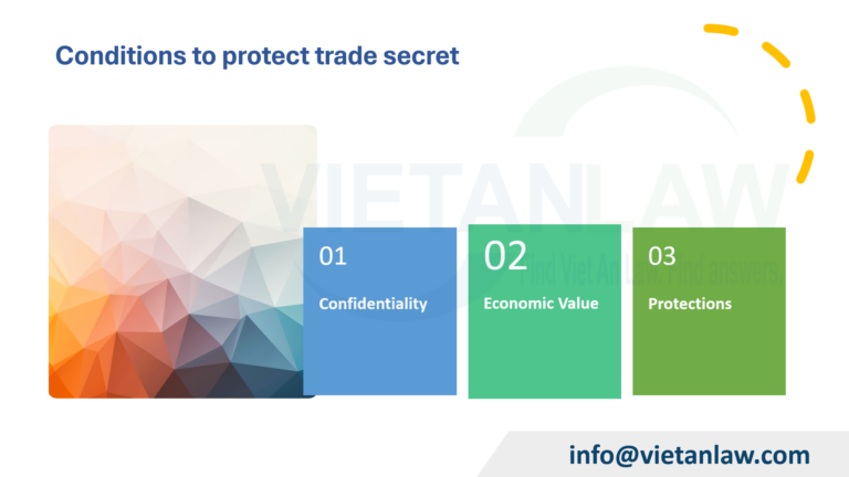 Conditions to protect trade secret