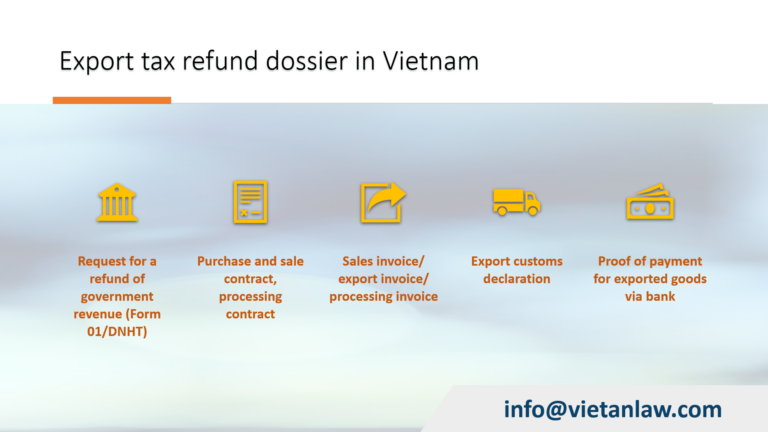 Export tax refund dossier in Vietnam