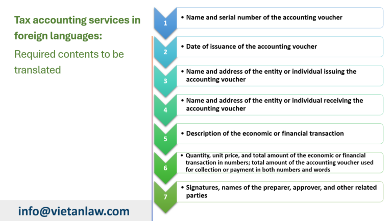 Tax accounting services in foreign languages: Required contents to be translated 