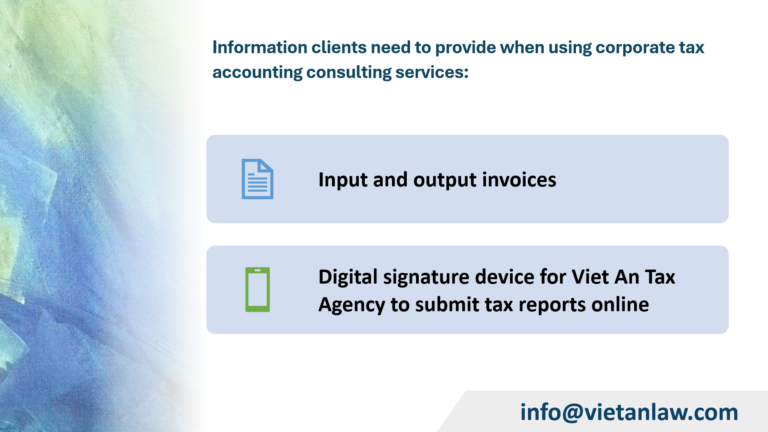 Information clients need to provide when using corporate tax accounting consulting services