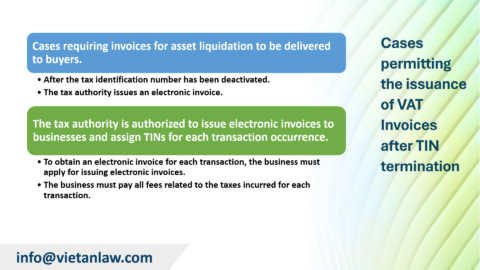 Whether a business can issue VAT invoices after terminating the tax identification number?