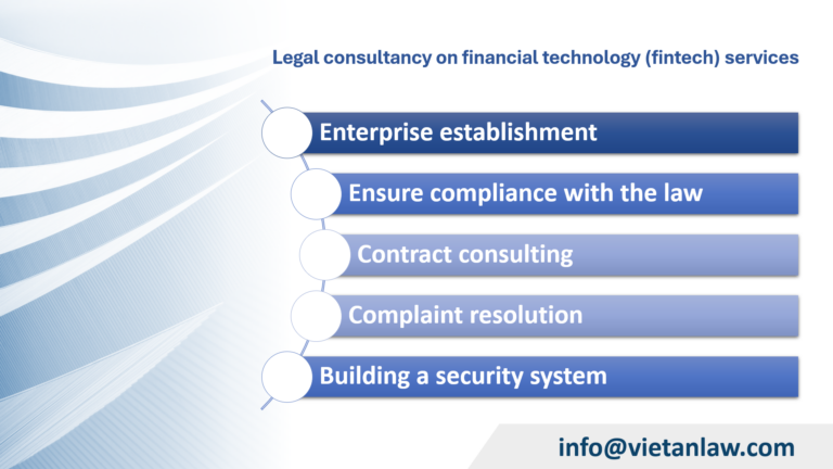 Legal consultancy on financial technology (fintech) services