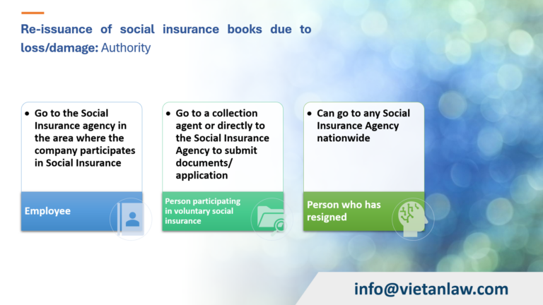 Re-issuance of social insurance books due to lossdamage Authority