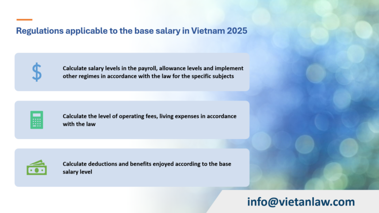 Regulations applicable to the base salary in Vietnam 2025