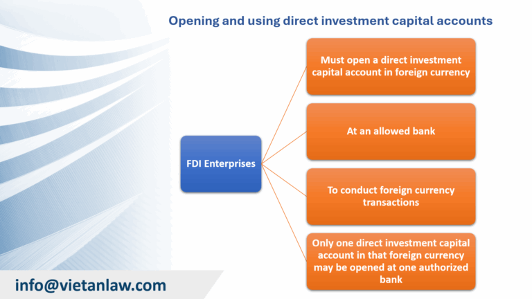 Opening and using direct investment capital accounts