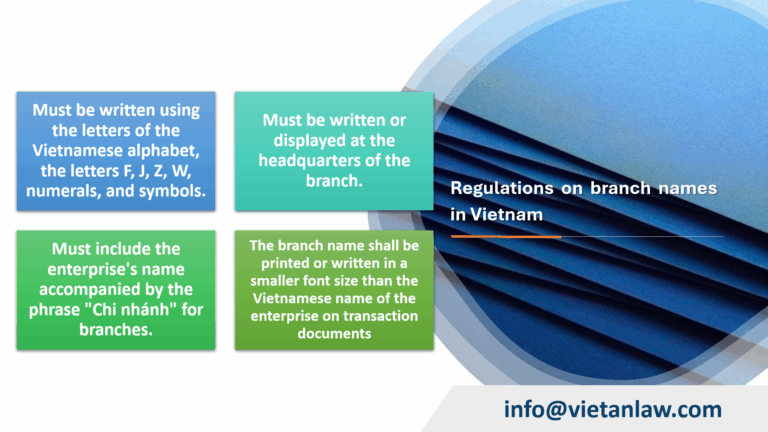 Regulations on branch names in Vietnam