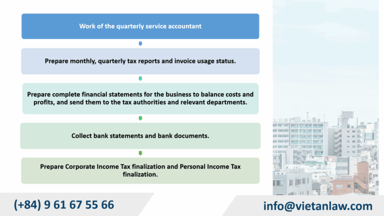 The job of an accountant who provides quarterly services