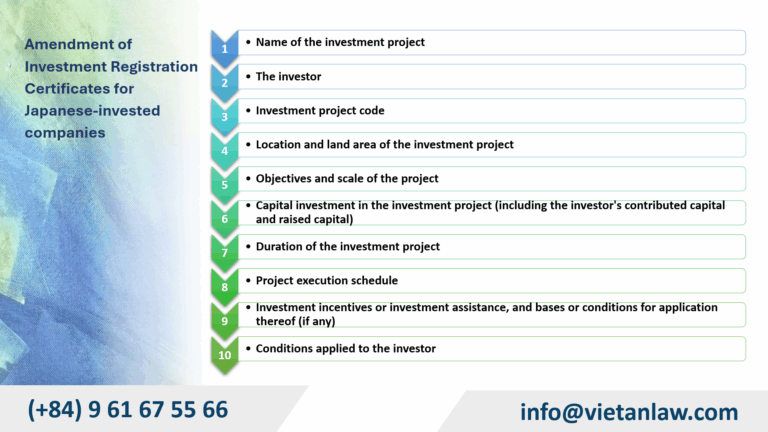 Amendment of Investment Registration Certificates for Japanese-invested companies