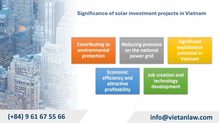 Significance of solar investment projects in Vietnam
