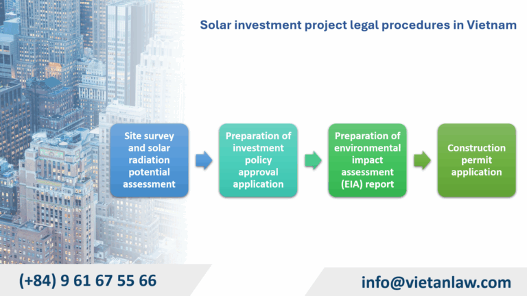 Solar investment project legal procedures in Vietnam