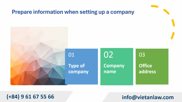 Prepare information when setting up a company 