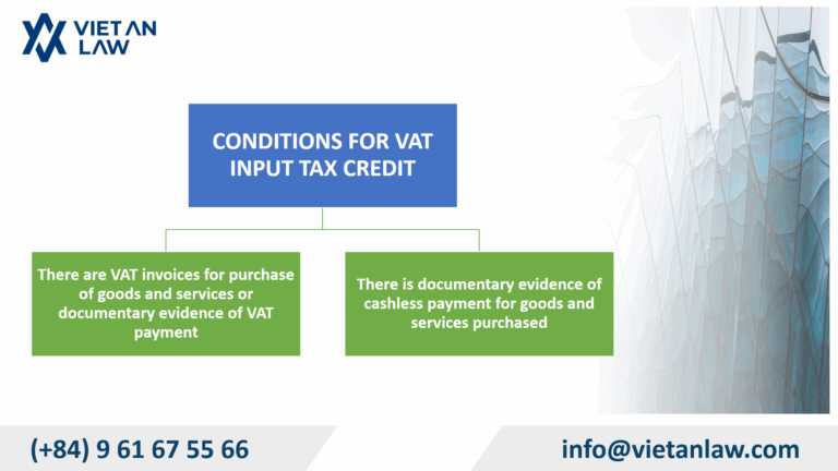 CONDITIONS FOR VAT INPUT TAX CREDIT