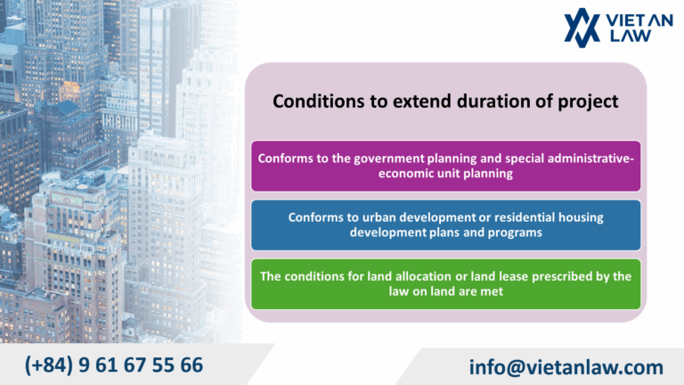 Conditions to extend duration of project 
