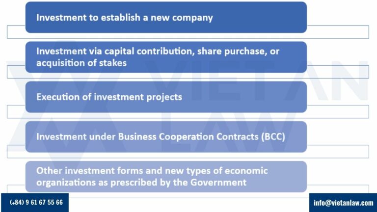Common forms of foreign direct investment in Vietnam Common forms of foreign direct investment in Vietnam