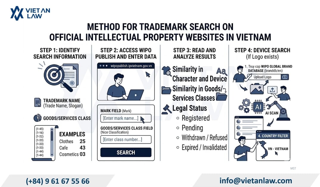 Quickest methods to search trademark Vietnam online on local websites Quickest methods to search trademark Vietnam online on local websites