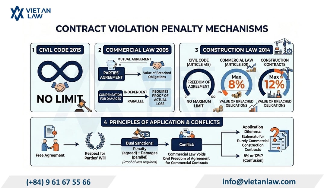 Comparison of the mechanism for applying penalty sanctions under the current Vietnamese regulations Comparison of the mechanism for applying penalty sanctions under the current Vietnamese regulations