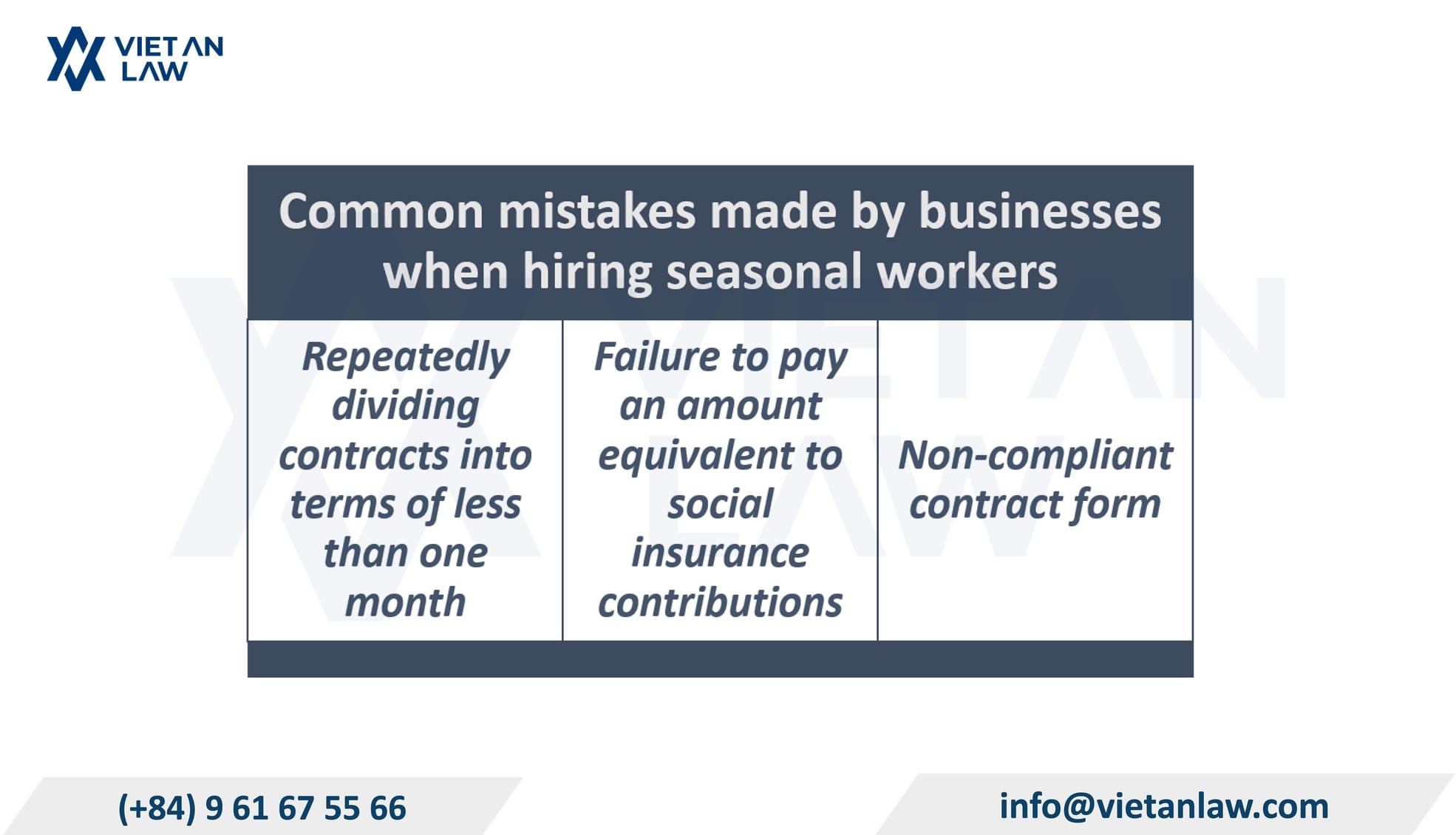 Common mistakes made by businesses when hiring seasonal workers