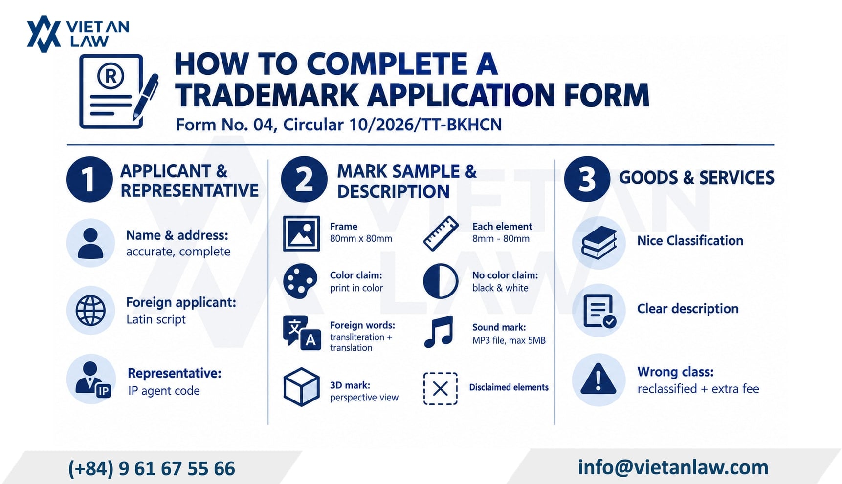 Detailed guide to completing the application for trademark registration in Vietnam Detailed guide to completing the application for trademark registration in Vietnam